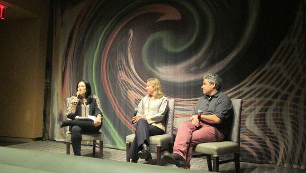 Barbara Kopple in conversation with E-Team directors Katy Chevigny and Ross Kauffman at the Core Club: "You were in a situation that probably put you in great danger."